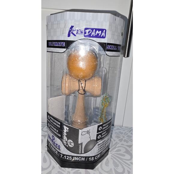 New Open Box -Bushido Kendama “Ultimate” Skill Toy – Beechwood Ken + Yellow Tama - Picture 1 of 16